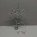 Christmas Tree Topper Lighted Star with Built-in 10 Replaceable Bulbs, 9.5 Clear Five-Pointed Star Tree Topper Plug in for Indoor Office Xmas New Year Holiday Tree Decoration, Warm White