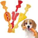 FOFOS Dog Chew Toys for Aggressive Chewers, 3 Pack Rubber Dog Rope Toys, Tough Toys for Boredom Relief and Cleaning Teeth, Indestructible Tug of War Toys for Small Medium Dogs