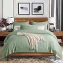 SONORO KATE Bed Sheet Set Super Soft Microfiber 1800 Thread Count Luxury Egyptian Sheets 16-Inch Deep Pocket, Wrinkle and Hypoallergenic-4 Piece (Sage, Queen),