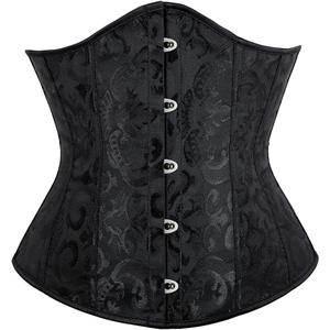 Underbust Corset for Women Steampunk Waist Trainer Vintage Bustier Top Gothic Renaissance Corset, XL