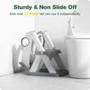 Potty Training Seat, Upgrade Toddler Toilet Seat for Kids Boys Girls, 2 in 1 Potty Training Toilet, Splash Guard Anti-Slip Pad Step Stool(Grey-Pu)