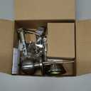 BESTTEN Keyed Same Exterior Door Knob and Single Cylinder Deadbolt Combo Set, Keyed Alike Entry Door Knobs with Lock and Keys for Entrance and Front Door, Satin Nickel