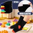18 Pairs Boys Socks Kids Crew Dress Socks School Uniform for Children (1-14 Years)