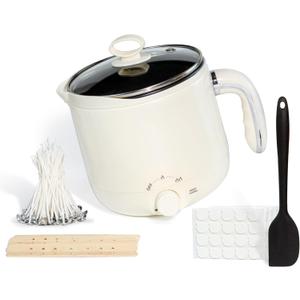 Aroparc Wax Melter for Candle Making Large 1.8L/60oz Electric Wax Melting Pot with Pouring Spout, Non-Stick Easy to Clean & Keep Warm - Wicks, Wick Stickers, Centering Tools, Spoon Aroparc Wax Melter for Candle Making Large 1.8L/60oz Electric Wax Melting Pot with Pouring Spout, Non-Stick Easy to Clean & Keep Warm - Wicks, Wick Stickers, Centering Tools, Spoon