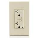 Leviton GFCI Outlet, 20 Amp, Self Test, Tamper-Resistant with LED Indicator Light, Protection from Electric Shock and Electrocution, GFTR2-T, Light Almond