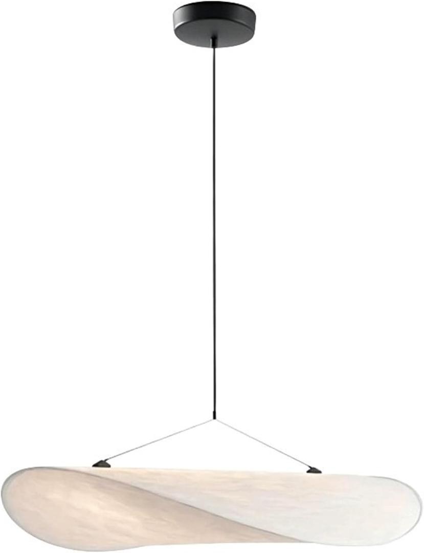 Japanese Style Bedroom LED Pendant Lights Designer Famous Restaurant Nordic Chandelier Art Silk Fabric Hanging Ceiling Light 3 Color Chandelier for Dining Room Living Room (40cm)