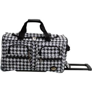 Rockland Rolling Duffel Bag, Black, 22"