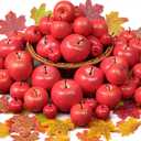 Youyole 74 Pcs Fall Centerpiece Decoration for Table Fall Harvest Apples Farm Decoration Maple Leaves, Fake Fruit Artificial Apples Back to School Decorations for Autumn Harvest Home Party