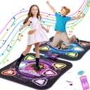 Upgraded Dance Mat for Kids, Single & Double Players Mode Electronic Dance Pad with Light-up 12-Button Wireless Bluetooth 5 Game Modes Christmas Birthday Gift for Girls Boys Ages 3 4 5 6 7 8 8-12