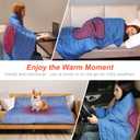 Portable USB Heated Blanket, 3 Heat Settings USB Heated Blanket Throw 3Hrs Auto Off 5V/2A,54"x38"Overheat Protection Portable Electric Blanket Wrap Machine Washable(Battery Pack Not Included)