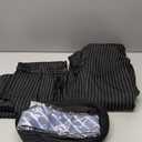 Men's 4 Piece 1920s Suit One Button Vintage Suit,Jacket Vest Pants with Hat (Black, Small)