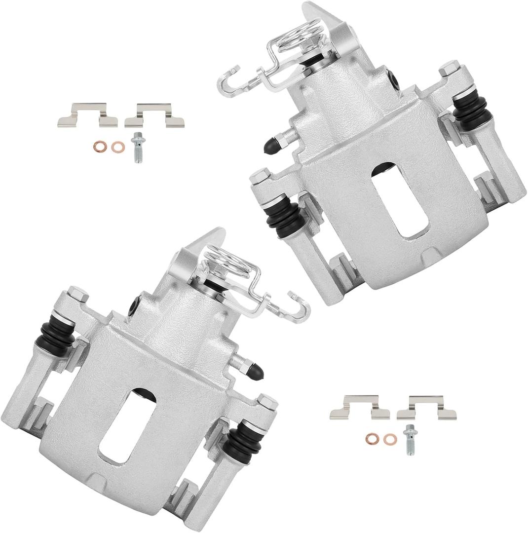 cciyu 18B4926 18B4927 Rear Left & Right Brake Calipers With Bracket For Ford For Mustang 2005-2014