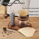 3 x Mongdio #4 Cone Coffee Filters 8-12 Cups, Disposable Coffee Filters, Natural Unbleached Coffee Filters for Drip and Pour Over Coffee Maker - 100 Count