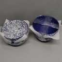 vancasso
12-Piece Blue Porcelain Dinnerware Set Service for 4-Bowls and Plates Set with Dinner Plates Dessert Plates Cereal Bowls