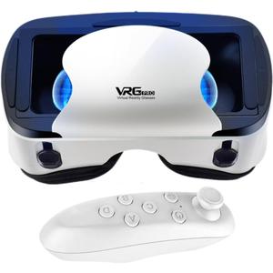 Headset Virtual Reality 3D Glasses Headset Android Compatible 5.0 to 7.0 Inch, HD Blu-ray Eye Protected, with Controller, for Mobile Games & Movies