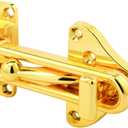 Prime-Line U 11315 Swing Bar Door Guard With High Security Auxiliary Lock, Brass Finish (Single Pack)