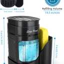 Kitchen Dish Soap Dispenser with Sponge Holder, 3-in-1 Countertop Dishwashing Soap Pump Dispenser Set for Kitchen Sink, Useful Kitchen Gadgets - Black