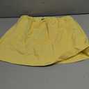 Micoson Mini Skirt with Shorts Micro Skorts for Woman Cute Cotton Linen Y2k Short Skirts Trendy Club Outfits Streetwear (Medium, Yellow)