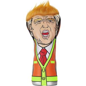 Trump Funny Driver Headcover Golf Club Covers Blonde Hair Premium Leather Style Golf Headcover