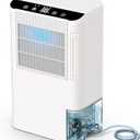 Dehumidifiers for Home, 2000 Sq.Ft Small Dehumidifier with 3.3ft Drain Hose, 2.5L Tank, Timer Sleep Mode, Portable Dehumidifier for Basement, Bedroom, Bathroom (Pearl White)