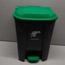 Dog Poop Trash Can Outside, 20L/5Gallon Dog Waste Trash Can with Lid, Pedal and Removable Inner Waste Bin, Dog Poop Bucket with 100 Bags, Green