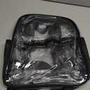 BTOOP Clear Mini Backpack for Stadium Events 12x12x6 Small Transparent Backpacks Plastic See Through Clear Bag for Concerts Work Festival Security Travel