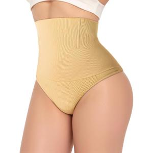 Tummy Control Thong Shapewear for Women High Waisted Seamless Shaping Thong Panties Body Shaper Underwear (XXL)