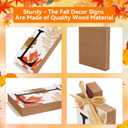 Zenymb 4 Pcs Fall Decorations for Home, Rustic Farmhouse FALL Signs Centerpieces, Autumn Decor Block Set for Thanksgiving Harvest Tiered Tray, Mantel & Table Decor