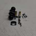 Amazon Basics Exterior Door Knob With Key Lock and Deadbolt, Coastal, Matte Black