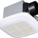 Tech Drive Very-Quiet 80 CFM, 1.5 Sone No Attic access Needed Installation Bathroom Ventilation and Exhaust Fan With LED light 4000K 800LM (80CFM),Ceiling Mounted Fan,Easy to Install
