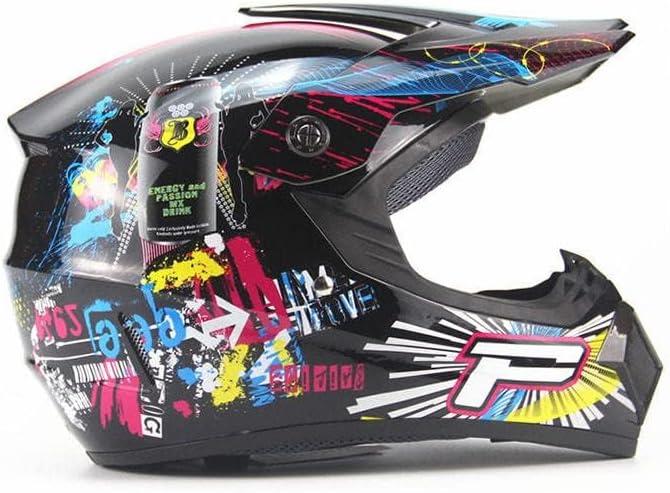VIRTUE "Full Face Helmet - Ultimate Protection for Mountain Biking, BMX, and Downhill Riding"for Men and Women - Adjustable Fit (Large)  Combo Helmet Gloves Goggles 