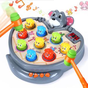 Yerloa Whack A Mole Game for Toddlers 2 3 4 5 Year Old Boy Toys Easter Unique Gift Kids Toys Ages 2-4 4-6 2-3 3-5 4-8 Interactive Learning Educational with Spray 2 Hammers, 5 Modes, 9 Music & Light
