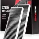 Torchbeam 2-PC Cabin Air Filter CF10553 Fits for Nissan Frontier 2005-2023 2.5L, Pathfinder 2005-2012, Xterra 2005-2015, NV2500 2012-2015 4.0L, NV1500 2012-2015, Suzuki Equator 2009-2012 2.5L