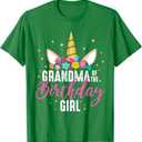 Grandma Of The Birthday Girl Grandma Gift Unicorn Birthday T-Shirt Large