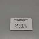 Netzu 3-in-1 Digital Clocks for Living Room with Temperature, Date & Time Display - 4 Levels Birghtness, 3 Volumes, Small & Compact Plug-in Alarm Clock for Bedroom, Office (Black)