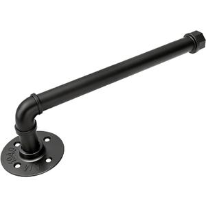 Wall Mount Industrial Paper Towel Holder, Heavy-Duty Retro Country Paper Towel Holder for Kitchen, Bathroom, Bedroom, and Outdoor Use, Black, 13 Inch (1 Pack)