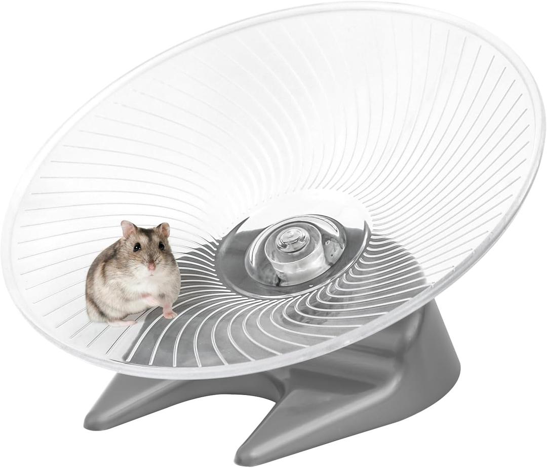 Silent Hamster Exercise Wheels - Quiet Spinner Hamster Running Wheels with Adjustable Stand for Gerbils Mice Or Other Small Animals,Medium (7.3x6.7x4.5 INCH)