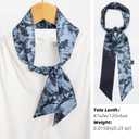 100% Mulberry Silk Scarf for Women Neck, Handbags,Bags, Purse, Hair Head Ribbon Skinny Scarf Silk Headband Scarf (Pattern63)