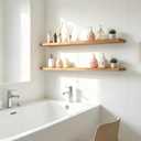Light Wood Floating Shelves For Wall Shelves For Bedroom, 36 Inch Set Of 4