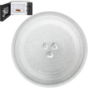 Microwave Turntable, Universal Microwave Plate 24.5cm, Microwave Replacement Turntable, Microwave Plate with 3 Stands, Suitable for Microwave Dishes,