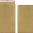 Xxcxpark 120 PCS 9x12 inches Security Catalog Envelopes Printable Self Seal Envelopes, Anti Tear Recycled Kraft Envelopes for Invitation Cards, Pictures, Photos, Documents