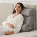 Ruqmuis 4PCS Wedge Pillow Set for After Surgery, Adjustable 9&12 Inch Bed Wedge Pillow for Sleeping, Incline Pillow Wedge for Headboard, Post Surgery, Acid Reflux, Neck&Back Support, Grey