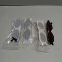 JATEBI 4 Pack Retro Rectangular Sunglasses for Women Men 90s y2k Small Retro Vintage Style UV Protection Sun Glasses (Black, Bean Curd Color, Tea Color, and Beige Oval Narrow Frame)