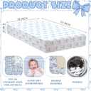 Peryiter 4 Pack Crib Sheets Blue Bow Soft Baby Bed Sheet Set 52'' x 28" Nursery Crib Sheets for Standard Bed Toddler Mattress Nursery Decor Boys Girls Kids