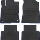 Car Rubber Floor Mat for Honda Civic 10th Generation 2016 2017 2018 2019 2020 2021, Custom Fit Rubber Black and Navy Blue Auto Floor Liners Mat All Weather Protection Heavy Duty Odorless