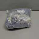 Pallene Faux Fur Plush Throw Pillow Covers 26x26 Set of 2, Luxury Soft Fluffy Striped Decorative Pillow Covers for Sofa, Couch, Living Room, Blue Grey