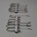 Space Saving 6 Tier Pant Hangers, Anti-Slip, Lightweight, Stainless Steel, 2 Pack, White