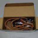 ADITYNA Leather Dog Collar with Metal Buckle - Heavy-Duty, Adjustable for Medium & Large Dogs - Walking, Training, Hiking (CamelBrown, Fits 15-21" Necks)