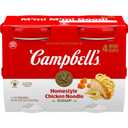 Campbell's 200000027358 Homestyle Chicken Noodle Soup, Perfect Lunch Snack, 7 Ounce Microwavable Cup, 4 Count (EXP 12/29/26)