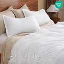PHF 100% Cotton Waffle Duvet Cover King Size, Soft Breathable Cotton Bedding Duvet Cover Set for All Season, Weave Luxury Textured Design for All Home Decor, 3 Pieces, 104"x90", White